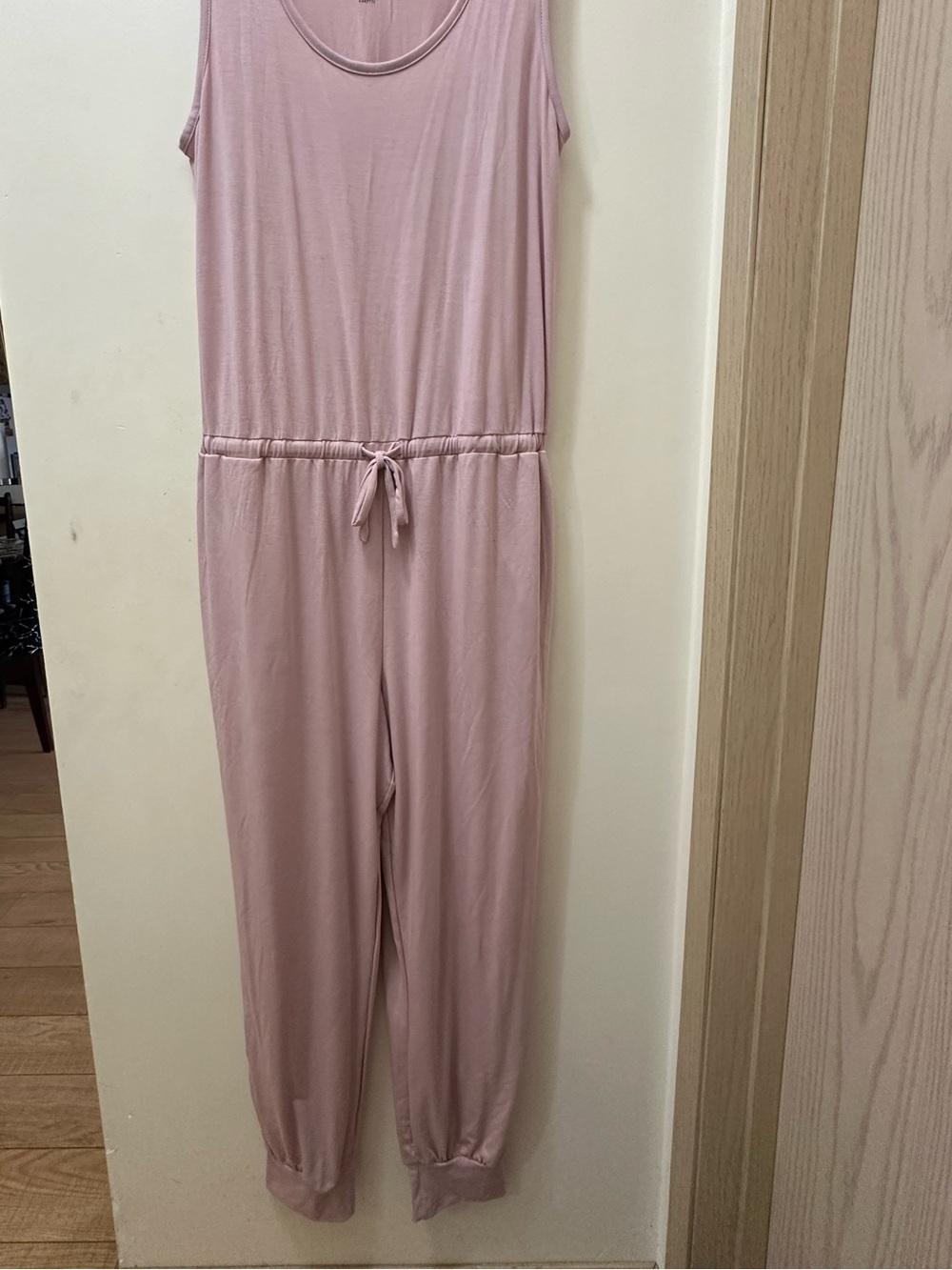 Sleeveless Pink Jumpsuit with Drawstring Waist